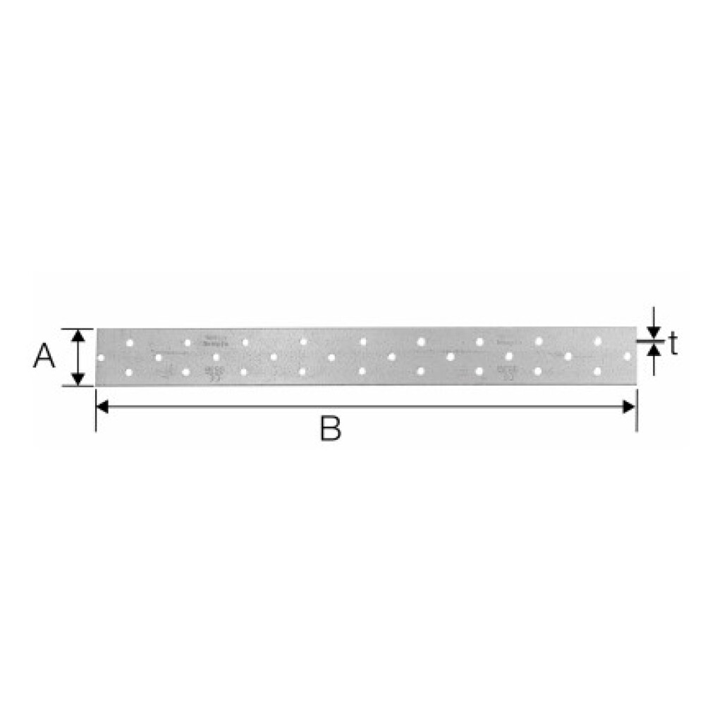 Perforated nail plate strips  300 x 1200 x 2,0